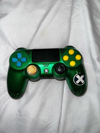 Mando PS4 personalizado verde brillante