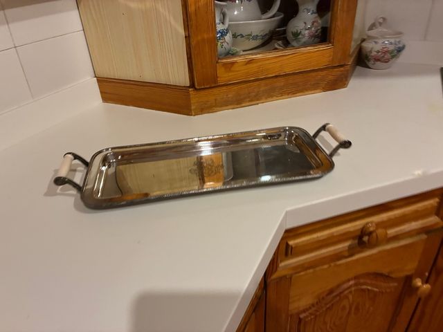 Bandeja Zara Home Plateada 49x18.5