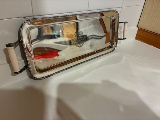 Bandeja Zara Home Plateada 49x18.5