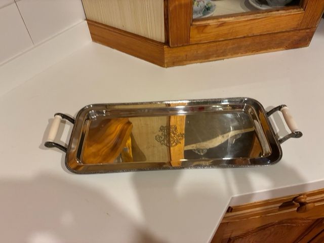 Bandeja Zara Home Plateada 49x18.5