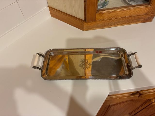 Bandeja Zara Home Plateada 49x18.5