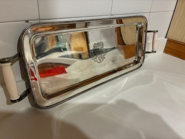 Bandeja Zara Home Plateada 49x18.5