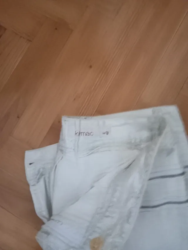 Pantalón blanco Plata con cremalleras