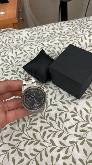 Reloj Police Hombre Plata y Negro