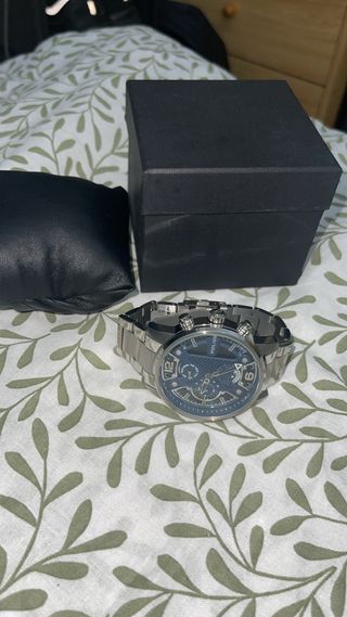 Reloj Police Hombre Plata y Negro