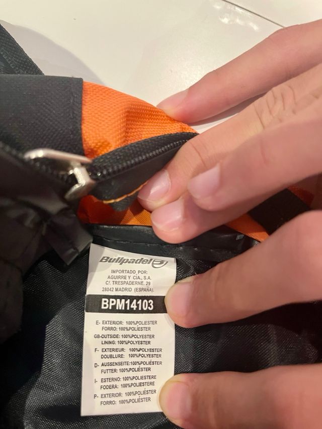 Mochila Bullpadel EP10 Pro Pádel Negra Naranja