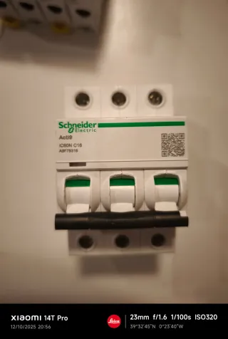 Interruptor sutomatico Schneider Acti9 IC60N C16 