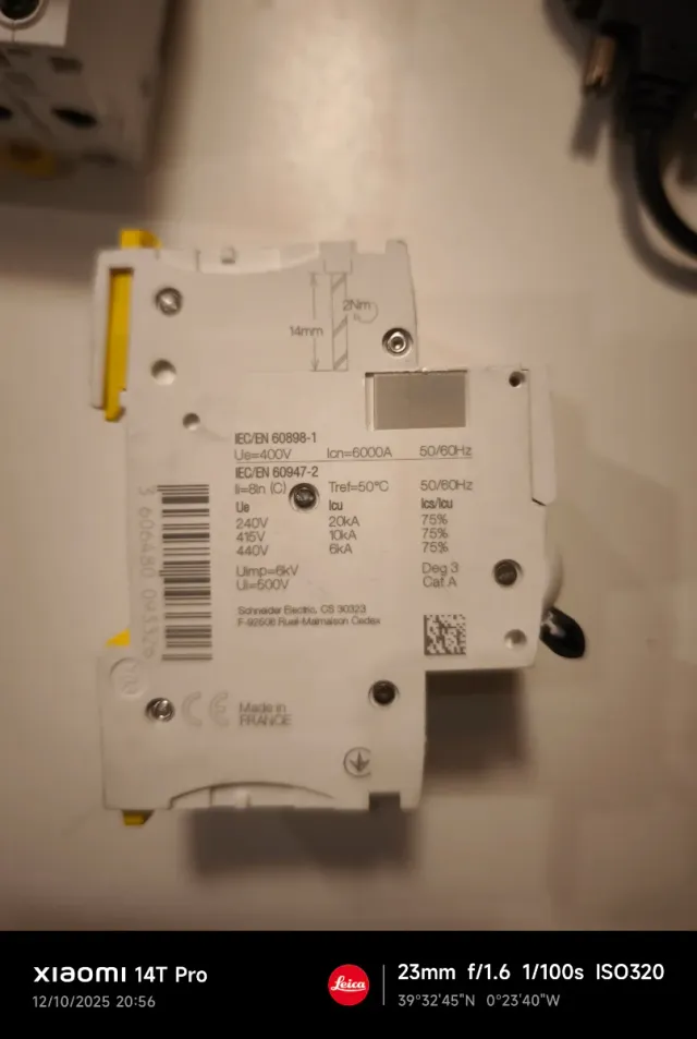 Interruptor sutomatico Schneider Acti9 IC60N C16