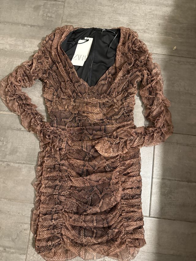 Vestido Zara Talla S Animal Print