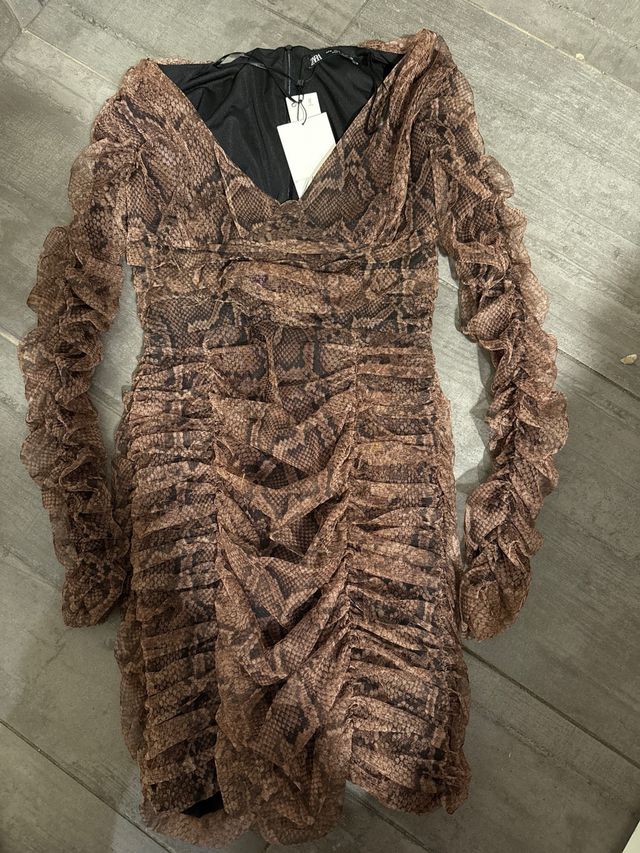 Vestido Zara Talla S Animal Print