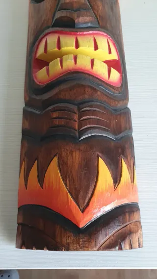 Máscara Tiki Madera Fuego