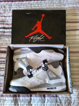Nike Air Jordan 4 Retro White Cement 44