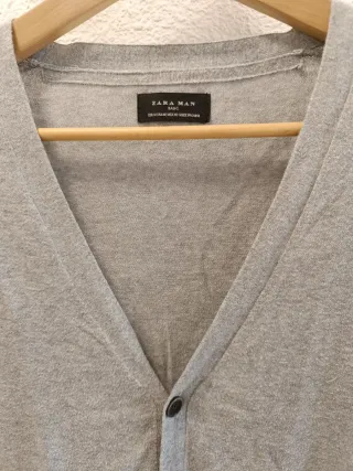 Cárdigan Zara Gris Hombre