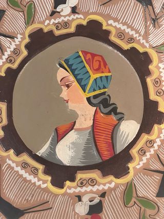 Piatto  Sardo Vintage ceramica Loi Dorgali