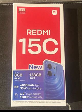 Redmi 15C 128GB SIN ESTRENAR Negro NFC 33W Car