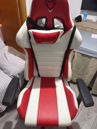 Silla Gamer PURPLE Roja y Blanca
