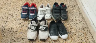 Lote 6 pares zapatillas niño varias talla