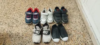 Lote 6 pares zapatillas niño varias talla