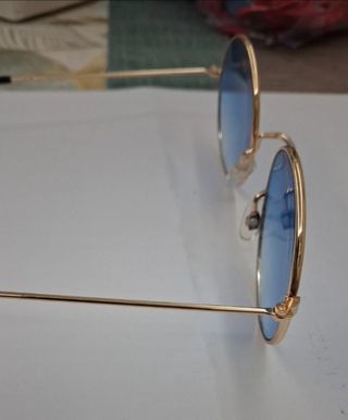 Occhiali da sole rotondi vintage montatura oro