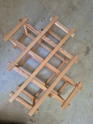 Porta botellas de madera