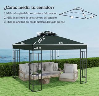 Tendalino di ricambio per gazebo verde