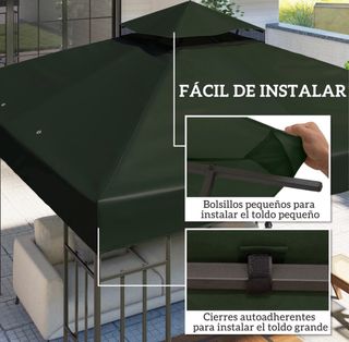 Tendalino di ricambio per gazebo verde