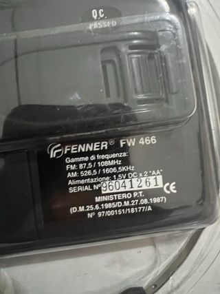 Walkman Fenner FW 466 Cassette Player Radio