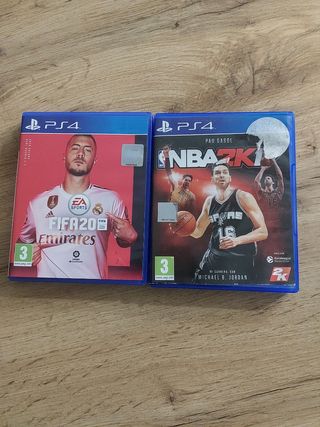 Juegos PS4 FIFA 20 y NBA 2K1