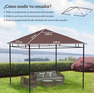 Tetto di ricambio per gazebo marrone