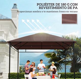 Tetto di ricambio per gazebo marrone