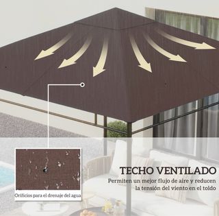 Tetto di ricambio per gazebo marrone