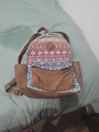 Mochila étnica para portátil, cabina avión
