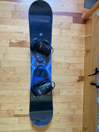 Tabla Snowboard 161x27cm con Fijaciones