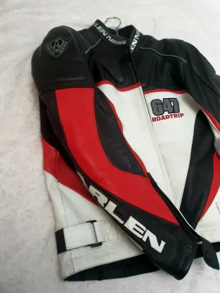 Chaqueta Moto Arlen Ness Negra/Blanca/Roja