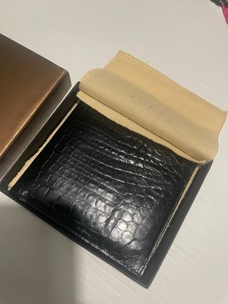 Billetera Loewe Negra Piel