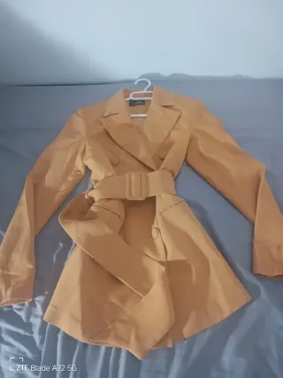 Americana larga mujer mostaza T.36