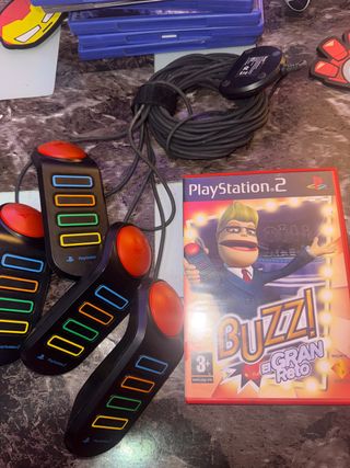 Buzz El Gran Reto PS2 + 4 mandos