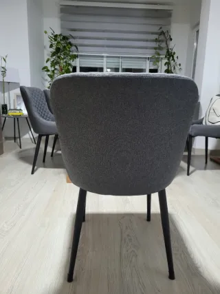 Juego de 6 sillas de comedor tapizadas