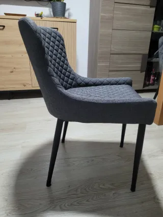 Juego de 6 sillas de comedor tapizadas