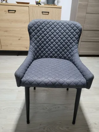 Juego de 6 sillas de comedor tapizadas