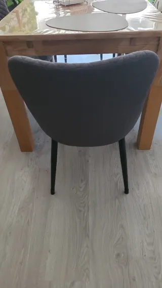 Juego de 6 sillas de comedor tapizadas