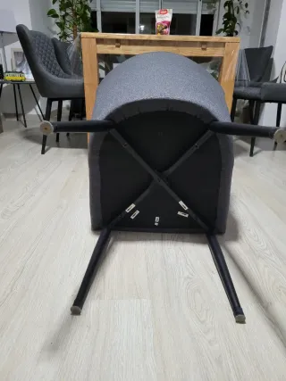 Juego de 6 sillas de comedor tapizadas