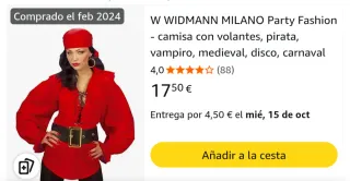 Camisa Pirata Medieval Roja + cubre botas