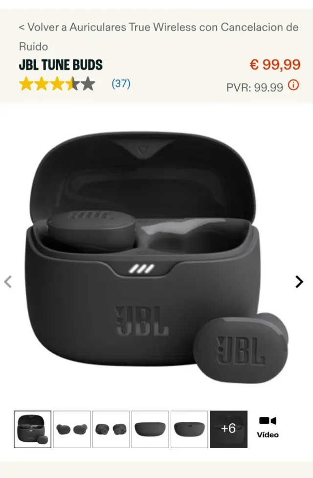 Auriculares JBL TUNE Buds Negros