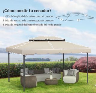 Tetto di ricambio per gazebo beige
