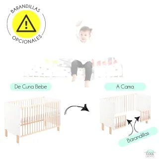 Cuna colecho Umami Cool Dreams convertible en cama