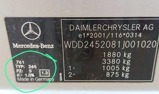 Guantera mercedes-benz clase b b 200 cdi 307607
