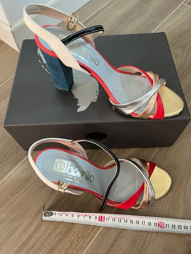 Sandali Barrito tacco multicolore