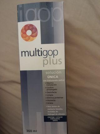 Líquido lentillas Multigop Plus 360 ml sin abrir de segunda mano
