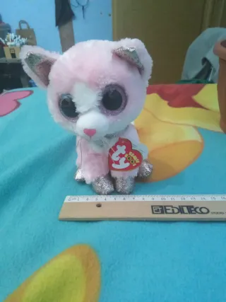 Peluche Gatto Rosa Morbido